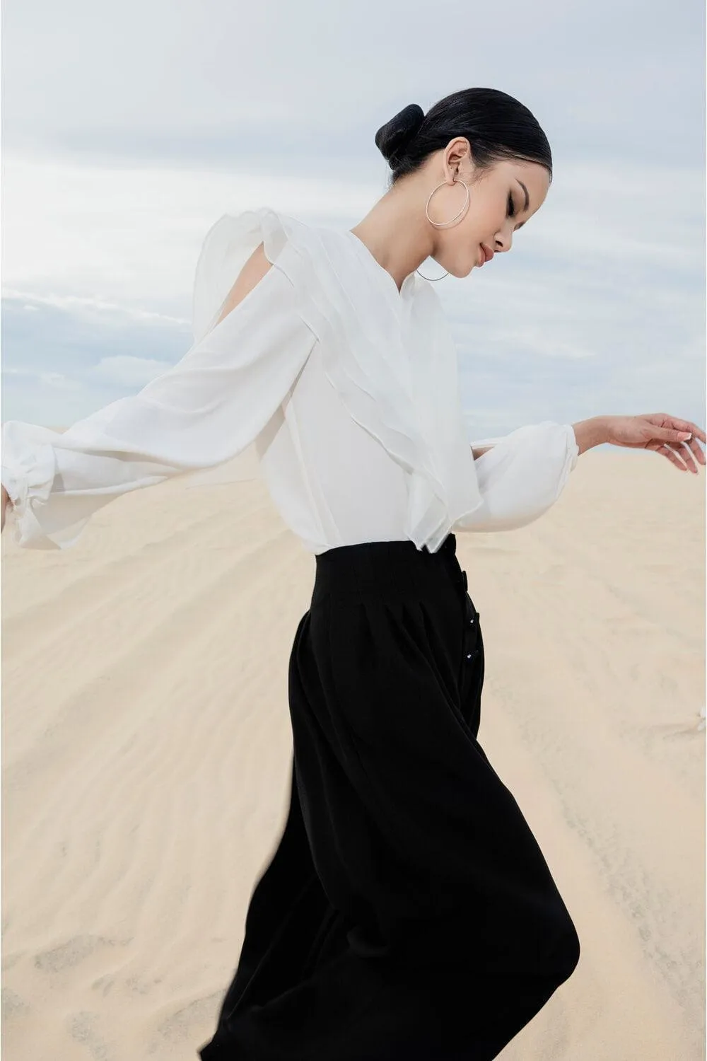 Aiden Cut-Out Sleeves Shirt