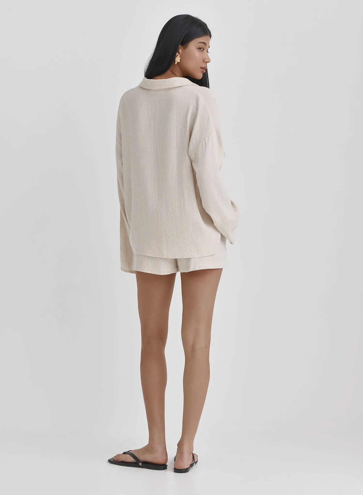 Beige Linen Shirt- Verona