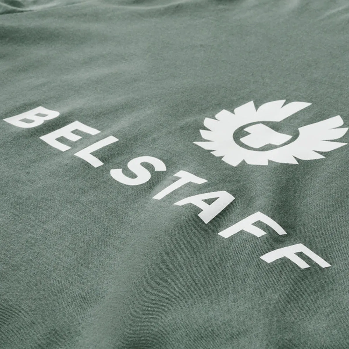 Belstaff Mens Signature T-Shirt in Stylish Mineral Green - Premium Cotton Blend with Classic Fit