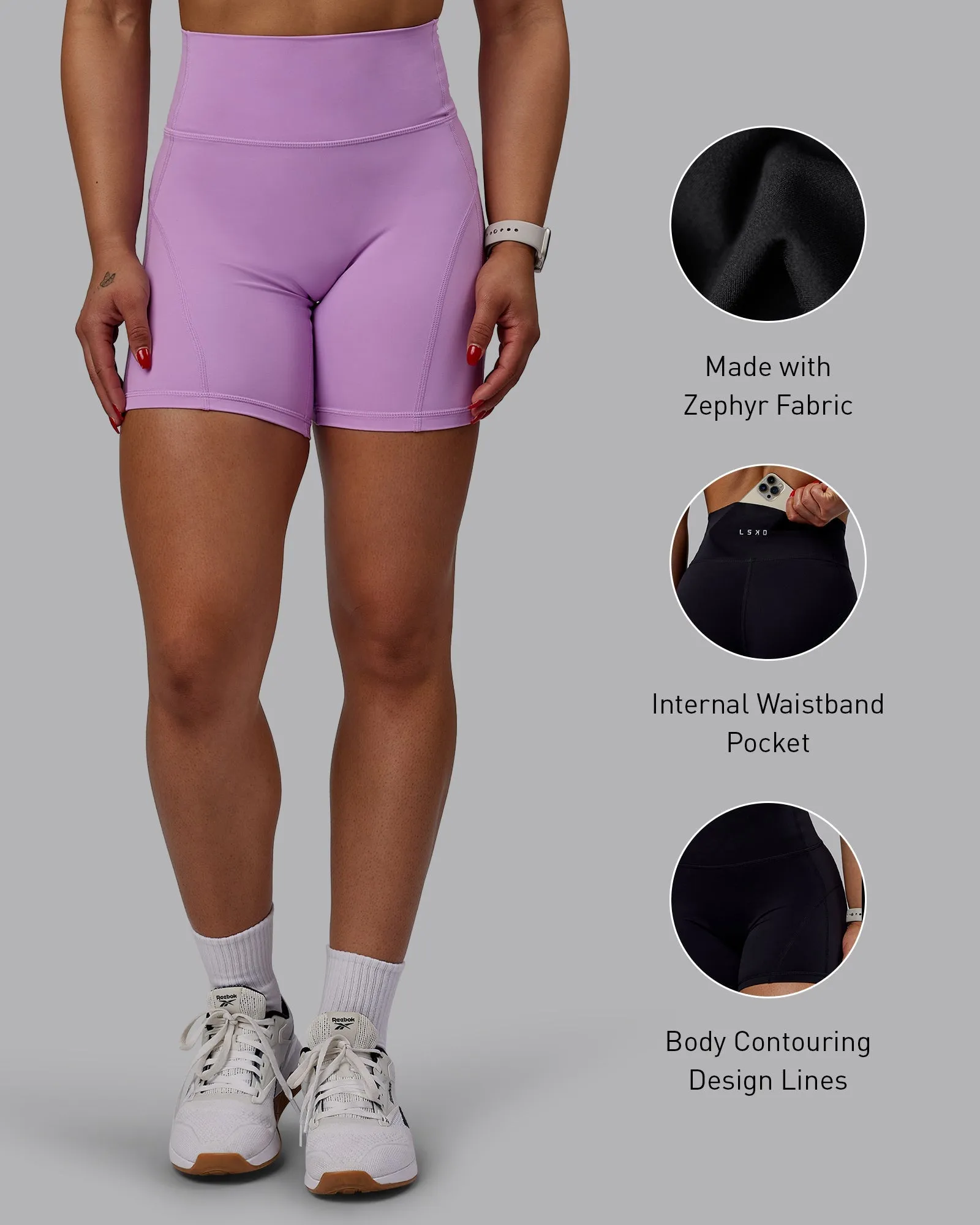 Bend Mid-Length Shorts - Light Violet