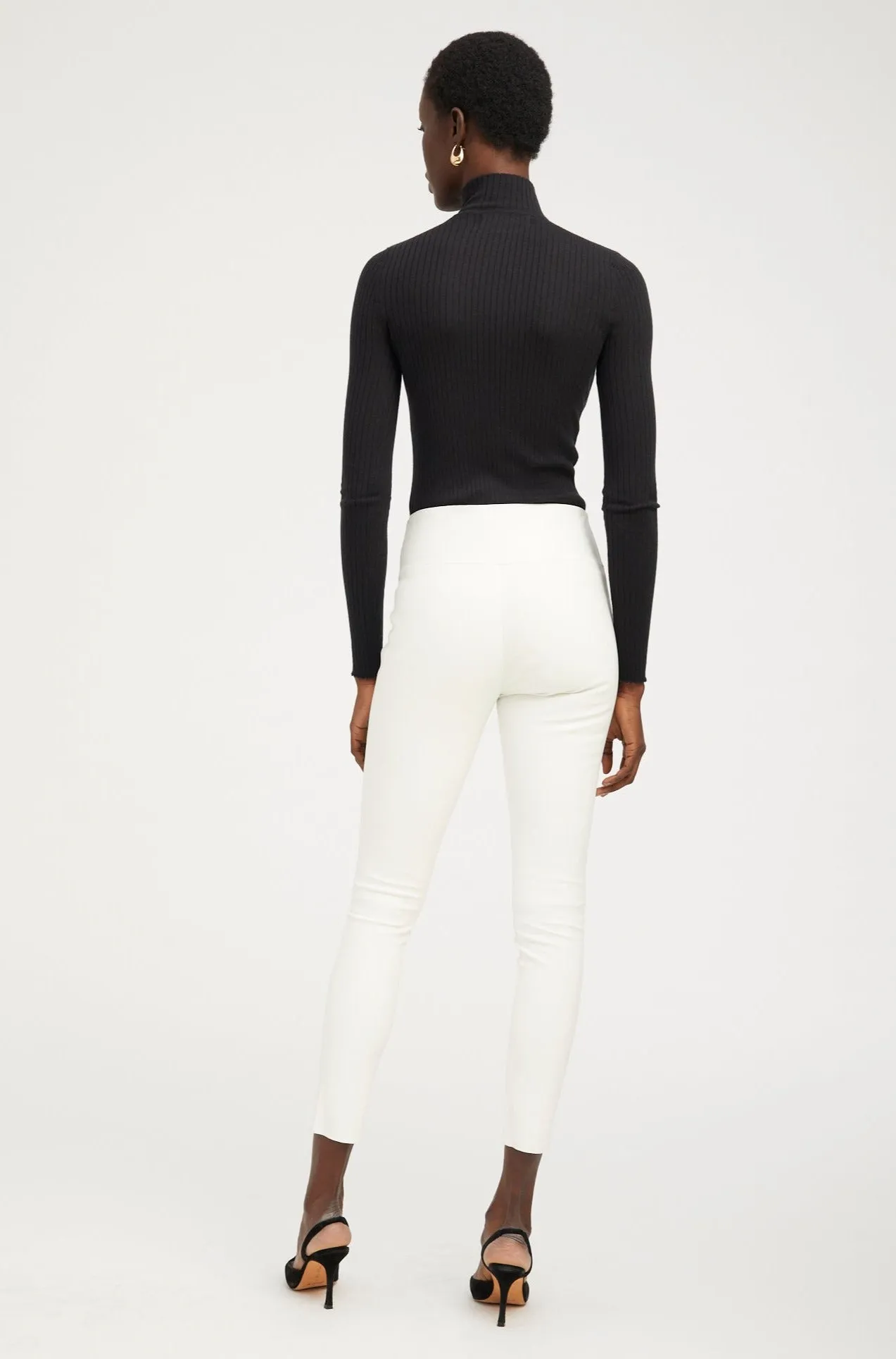 Black Cashmere Mock Neck