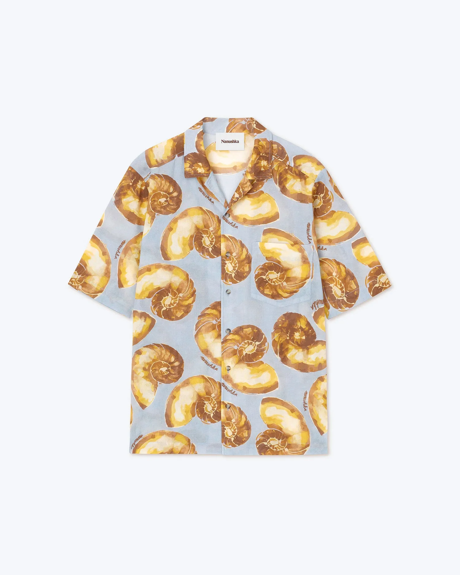 Bodil - Sale Cotton Voile Shirt - Seashell Blue