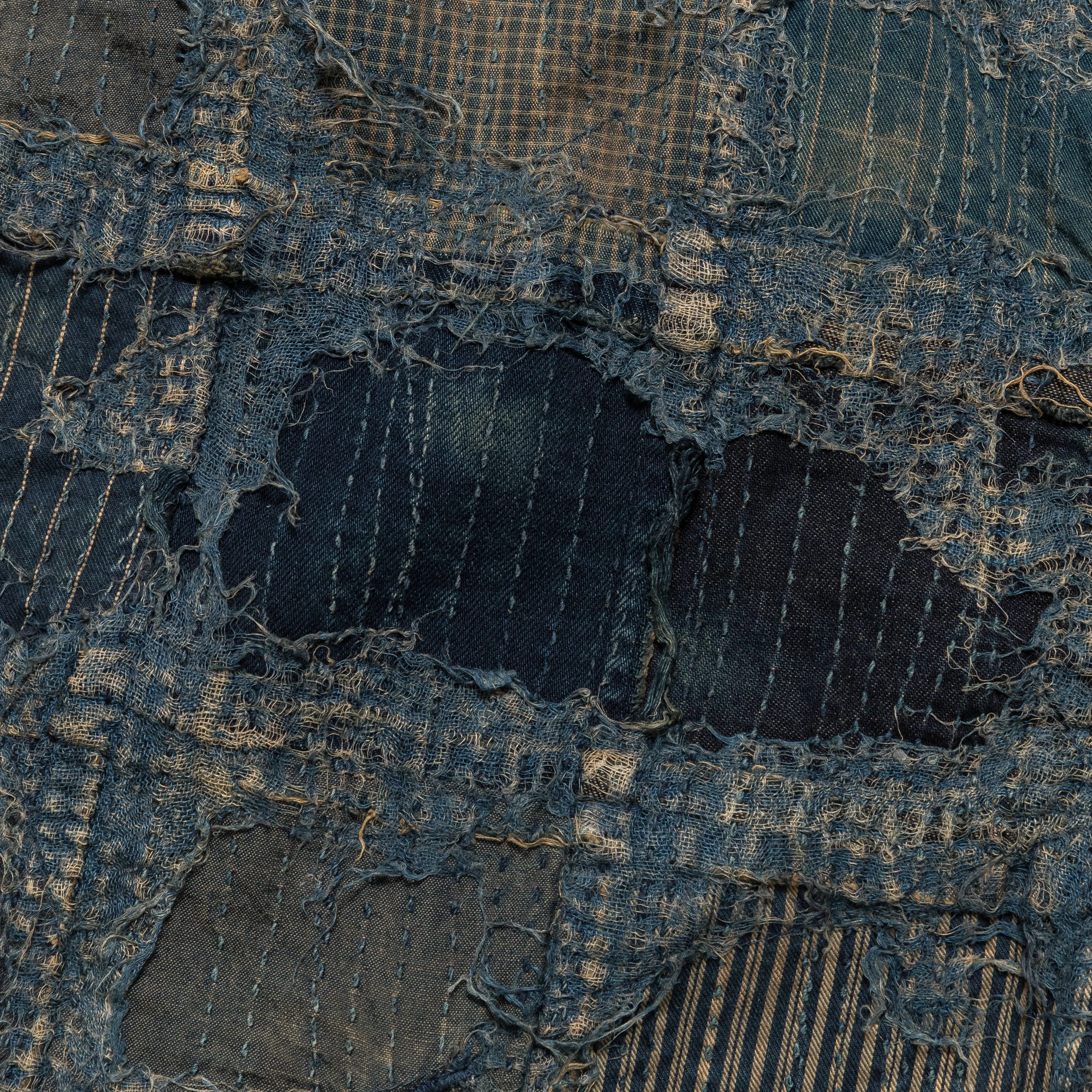 Optimized Vintage Dark Indigo Boro T-Back Drizzler Jacket