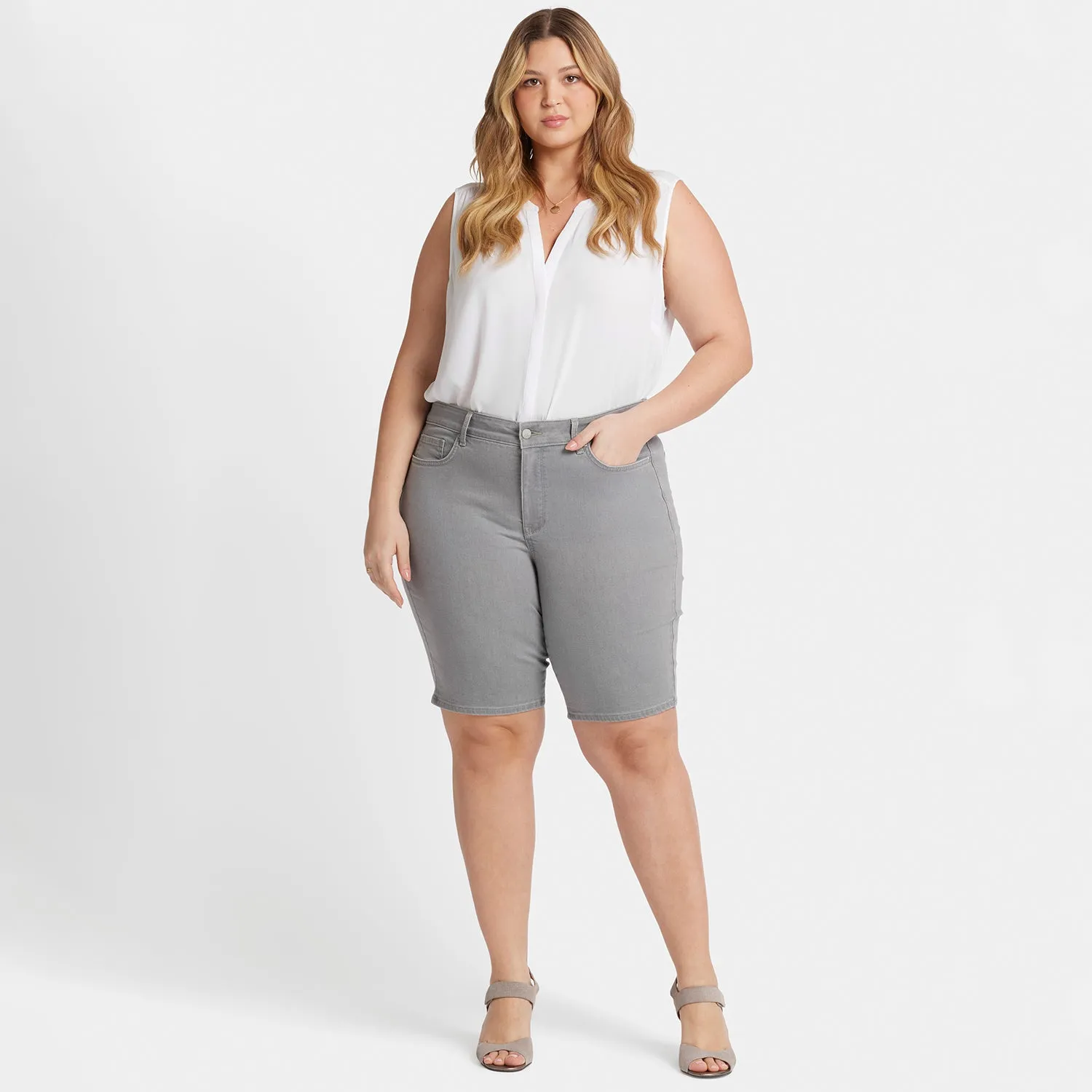Briella 11 Inch Denim Shorts In Plus Size - Charisma