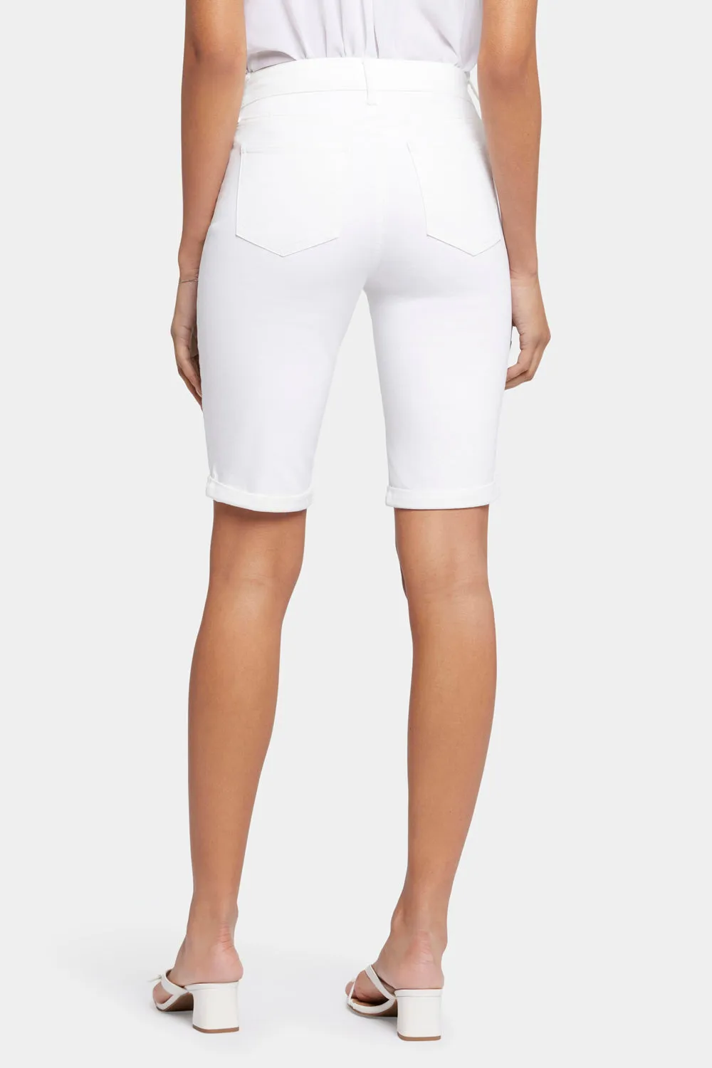 Briella 11 Inch Denim Shorts - Optic White