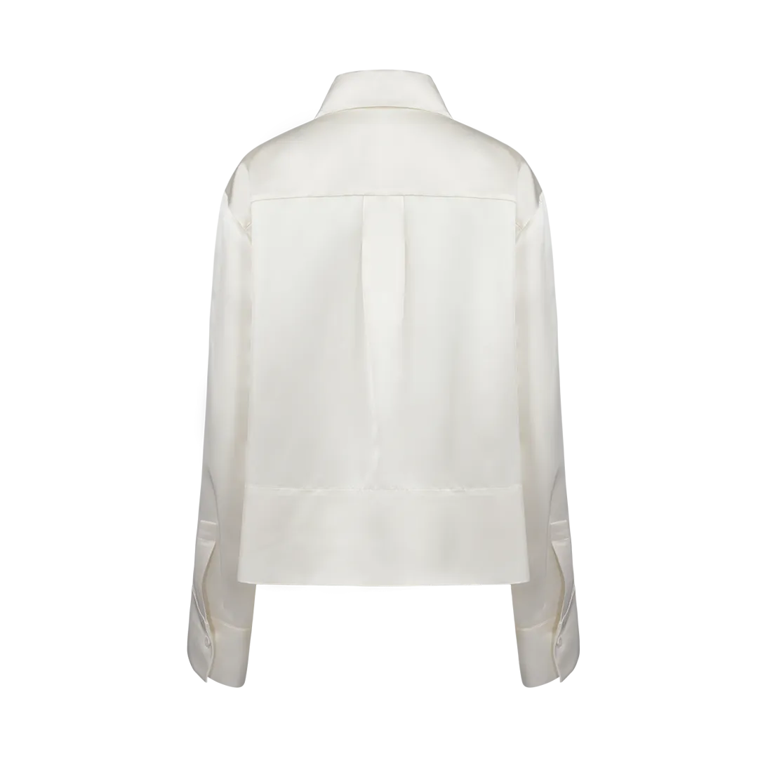 Button-Down Satin Shirt