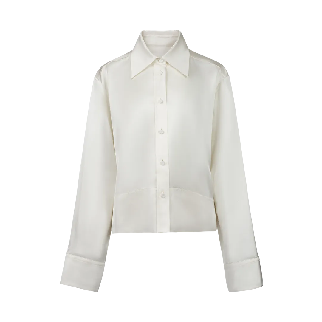 Button-Down Satin Shirt