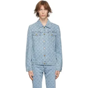 Casablanca Blue Denim Monogram Jacket