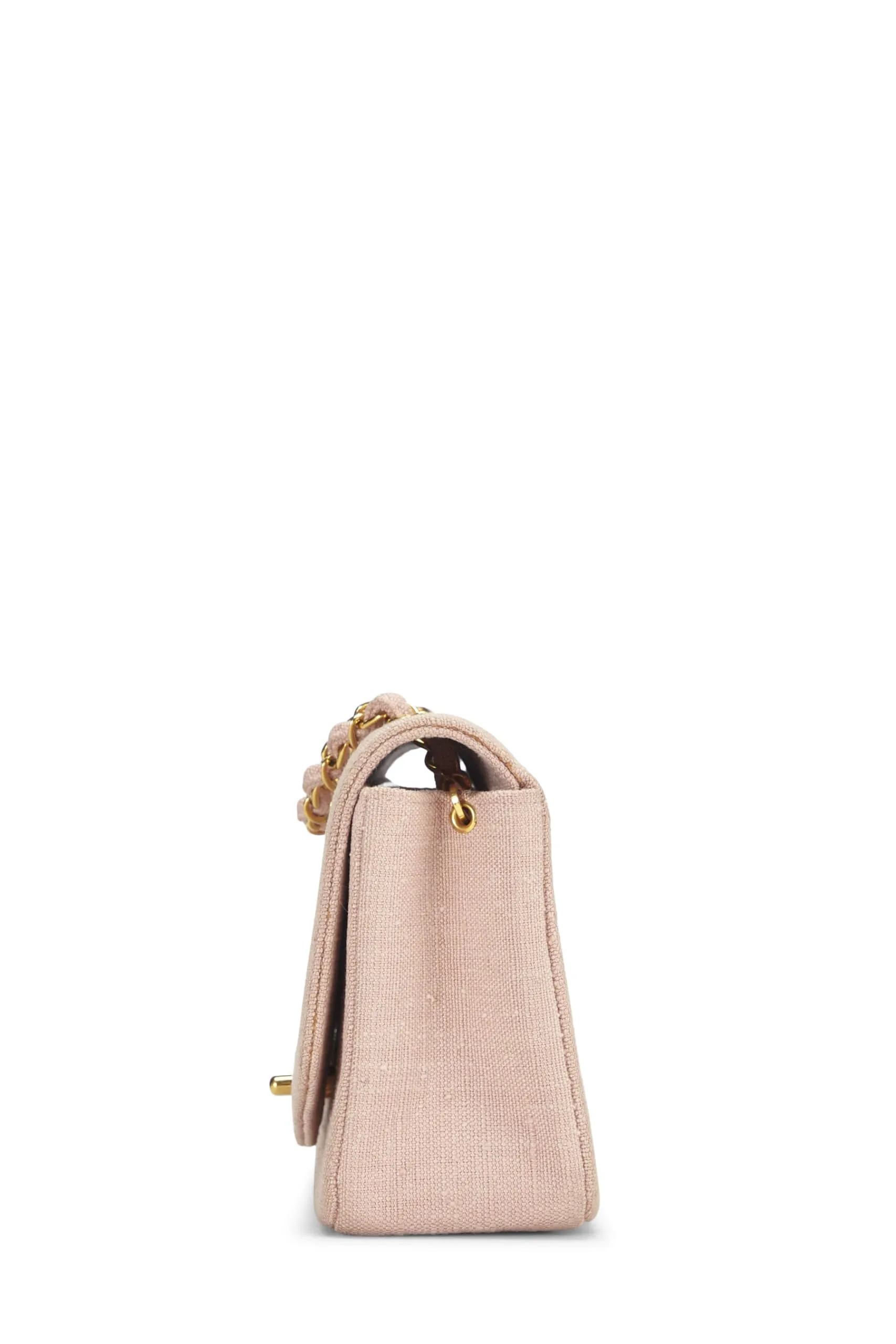 Chanel,  Pink Linen Diana Flap Small, Pink
