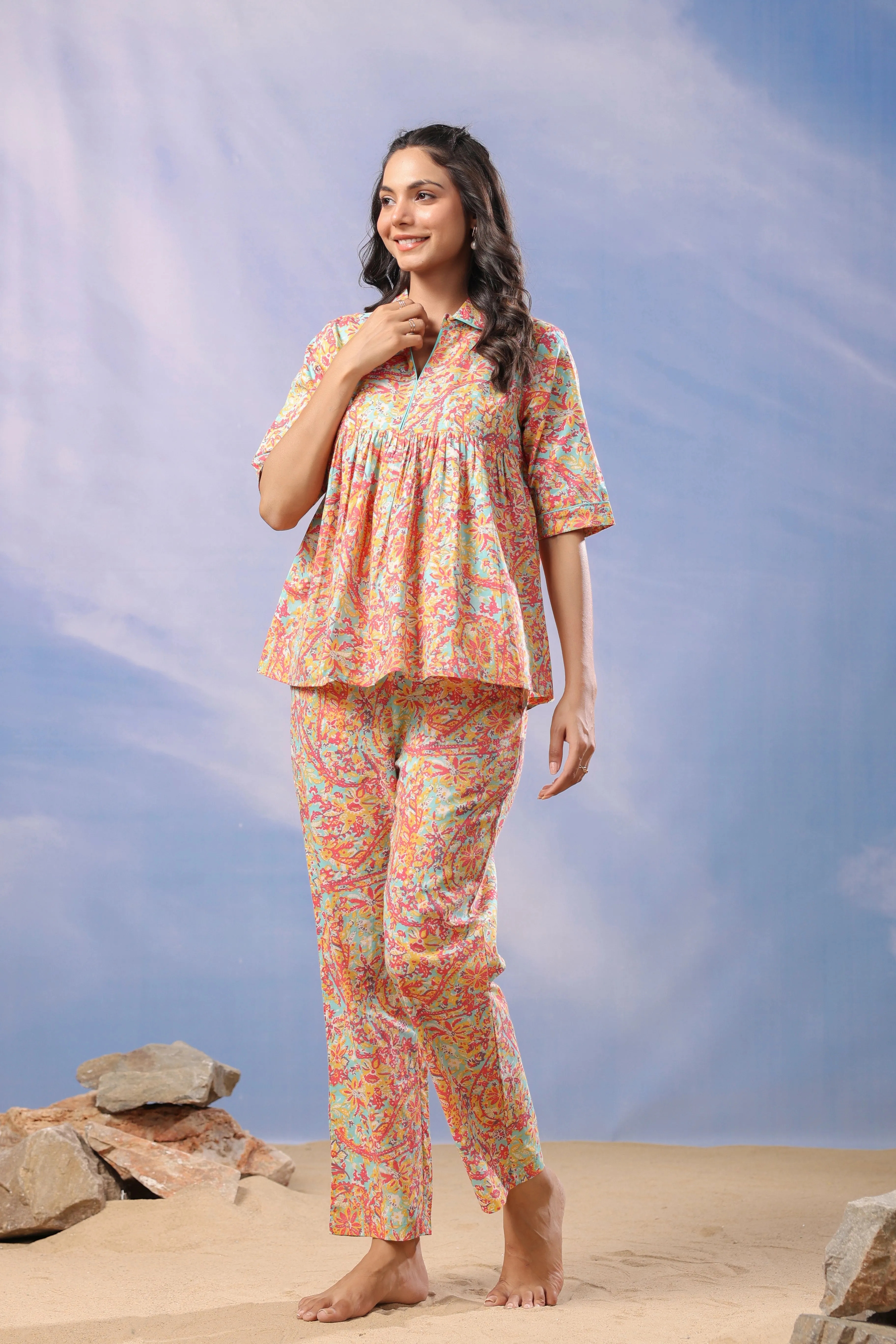 Chromatic Bliss Cotton Co Ord Set