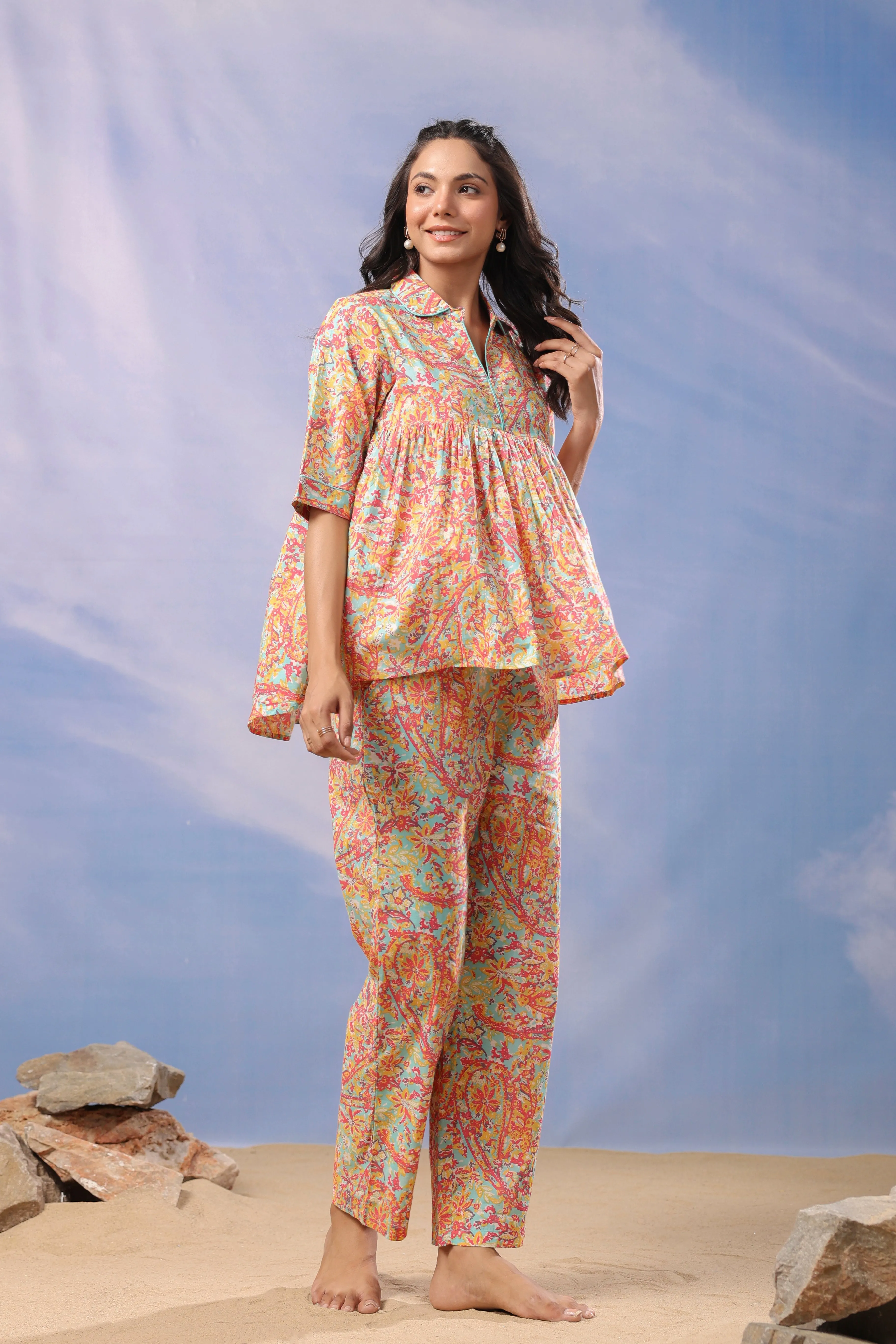 Chromatic Bliss Cotton Co Ord Set
