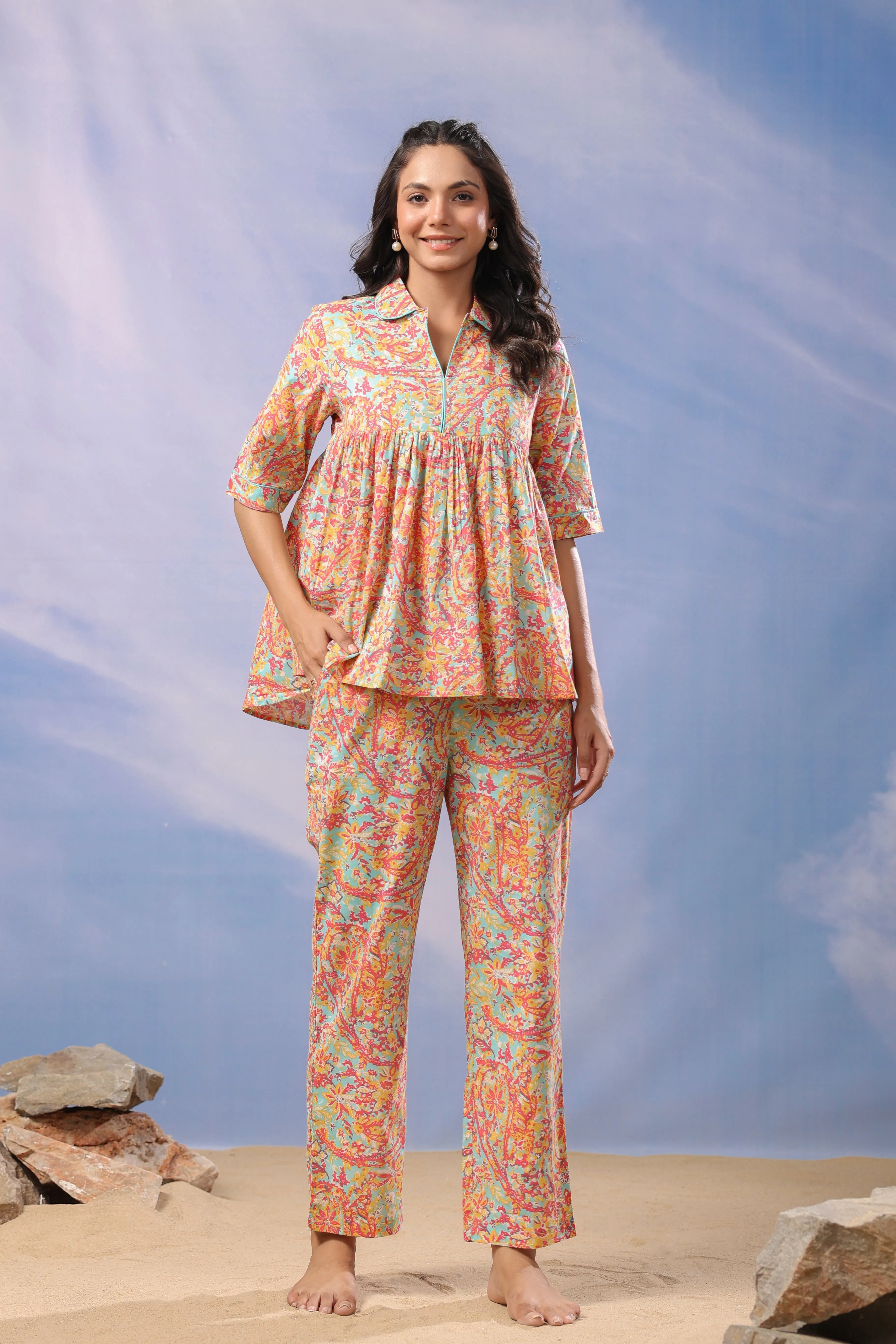 Chromatic Bliss Cotton Co Ord Set