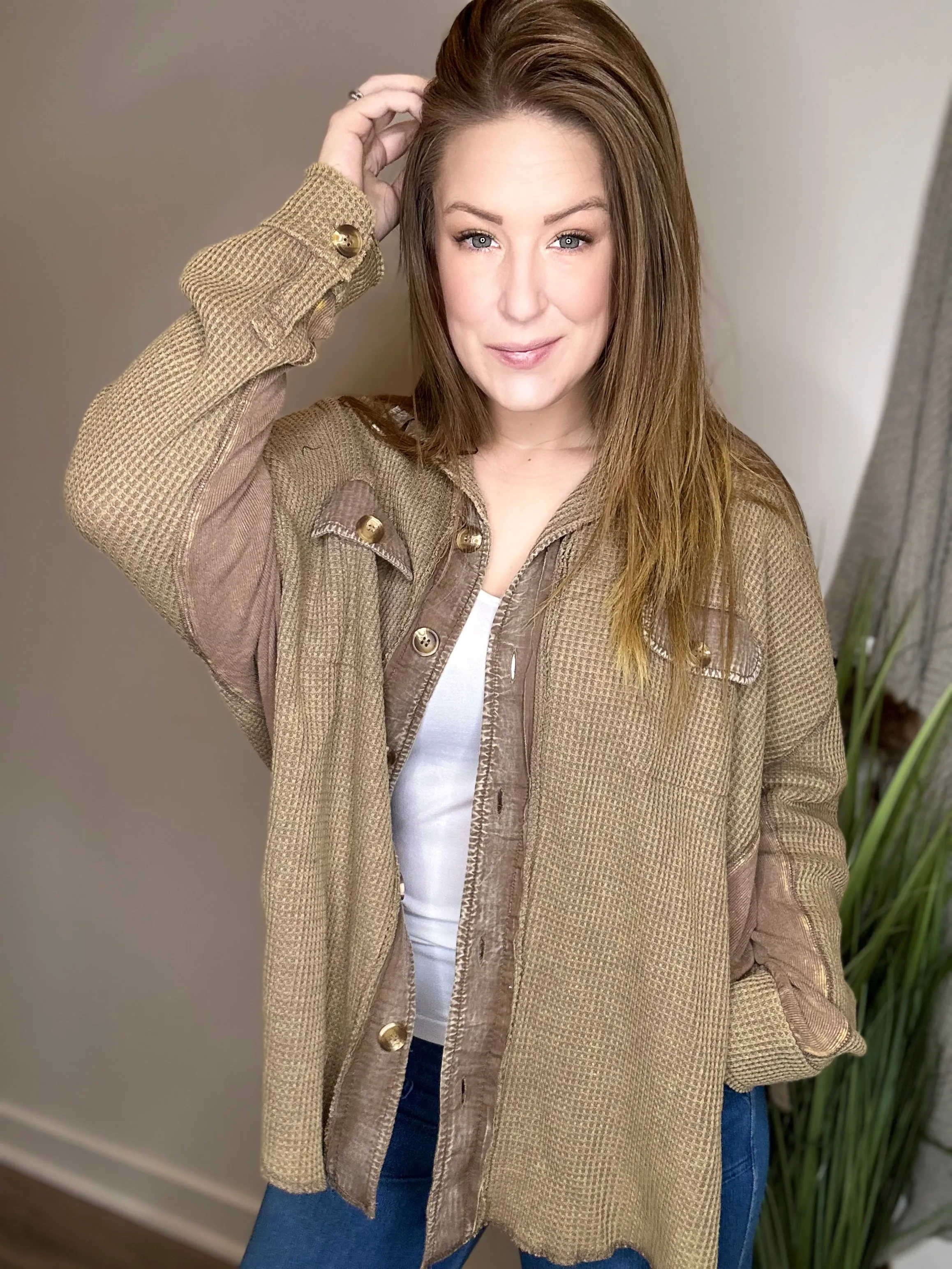 Coco Waffle Knit Shacket