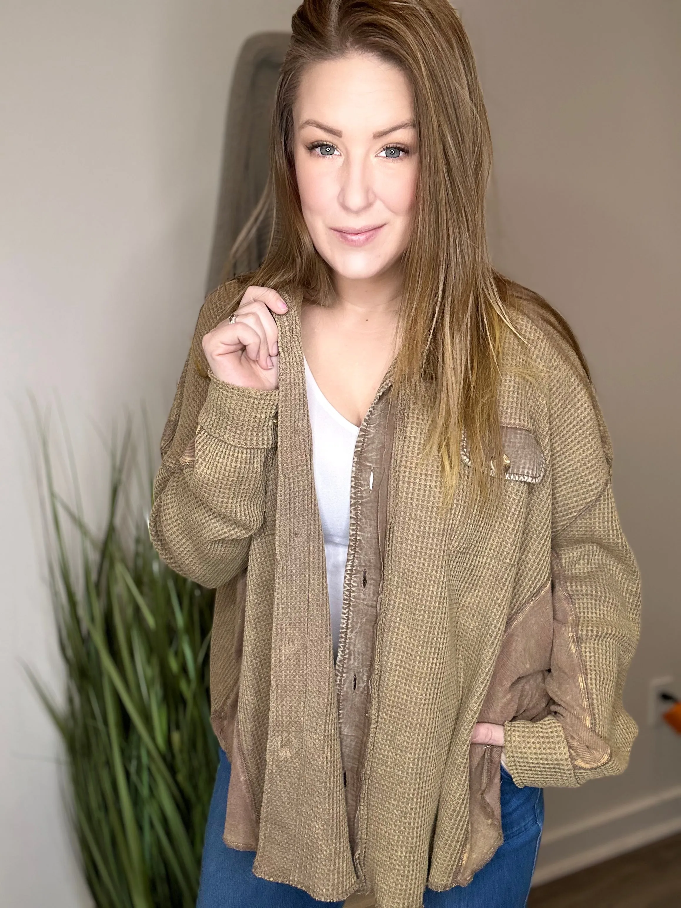 Coco Waffle Knit Shacket