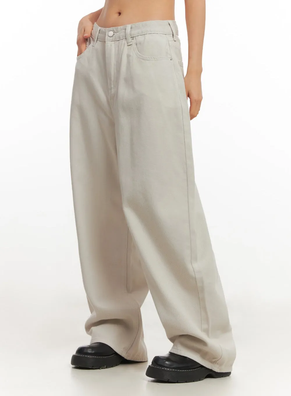 Comfy Cotton Wide-Leg Trousers IM513