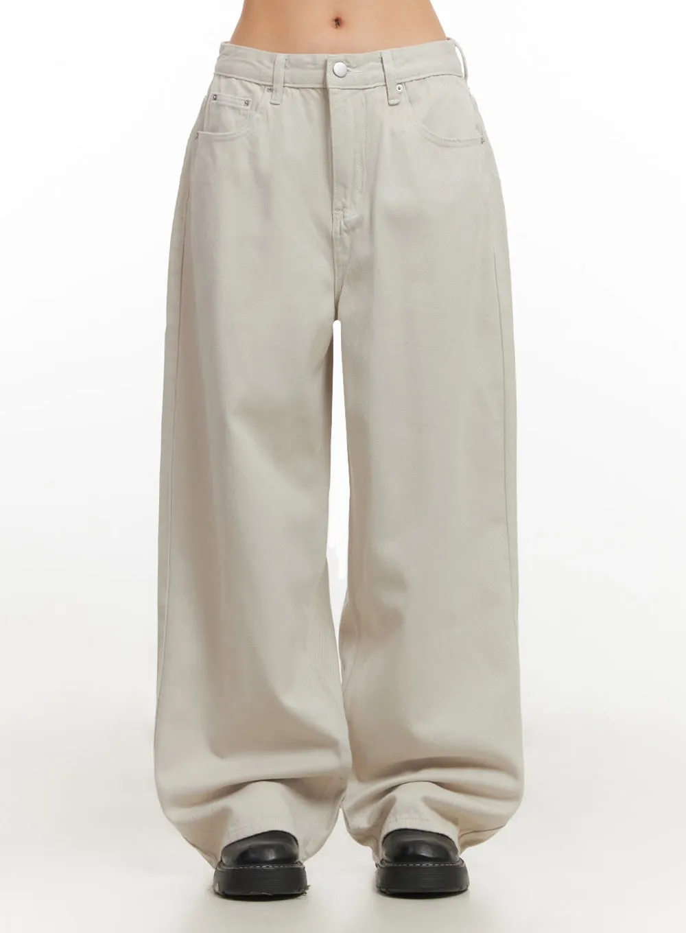 Comfy Cotton Wide-Leg Trousers IM513