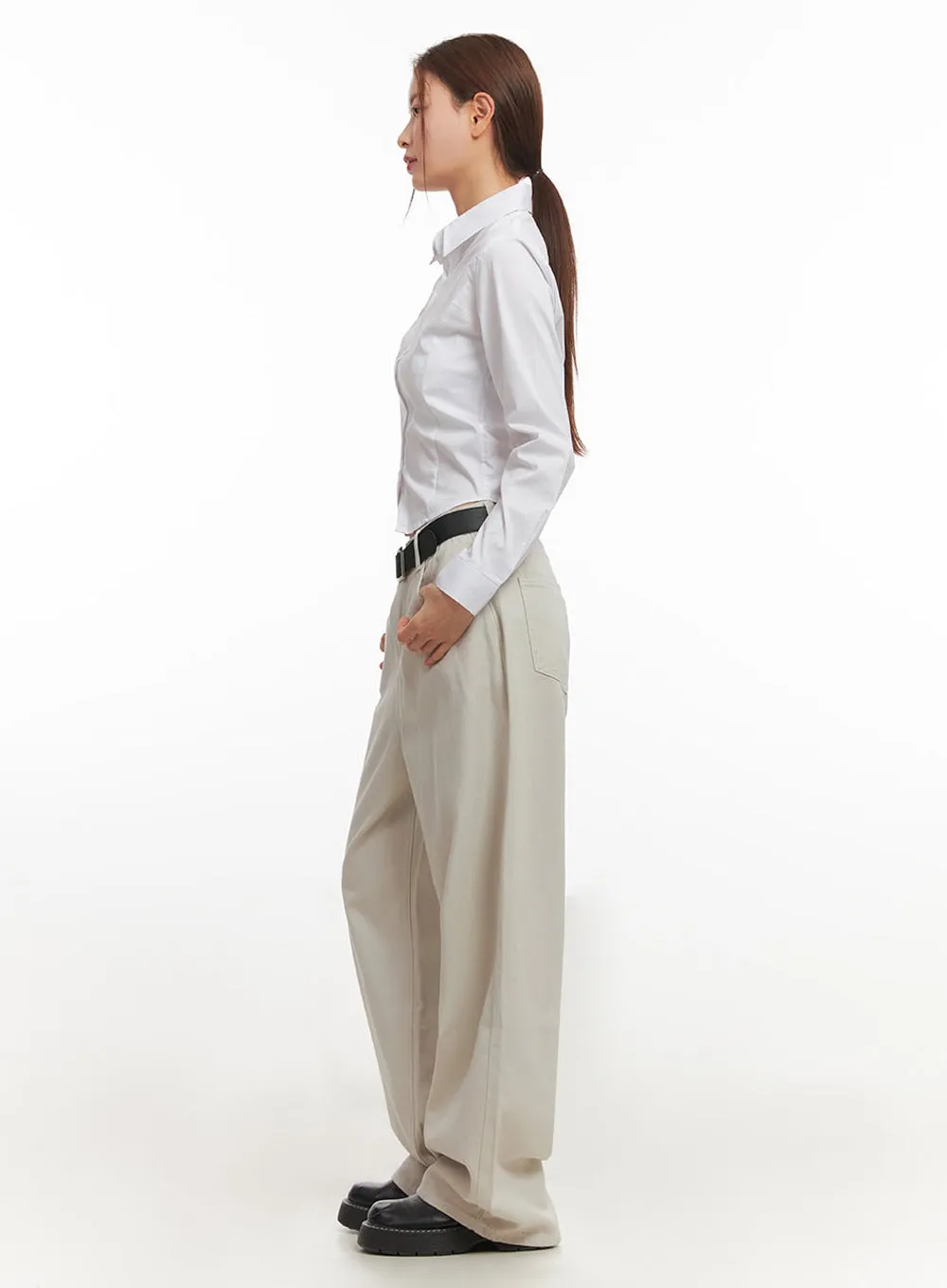 Comfy Cotton Wide-Leg Trousers IM513