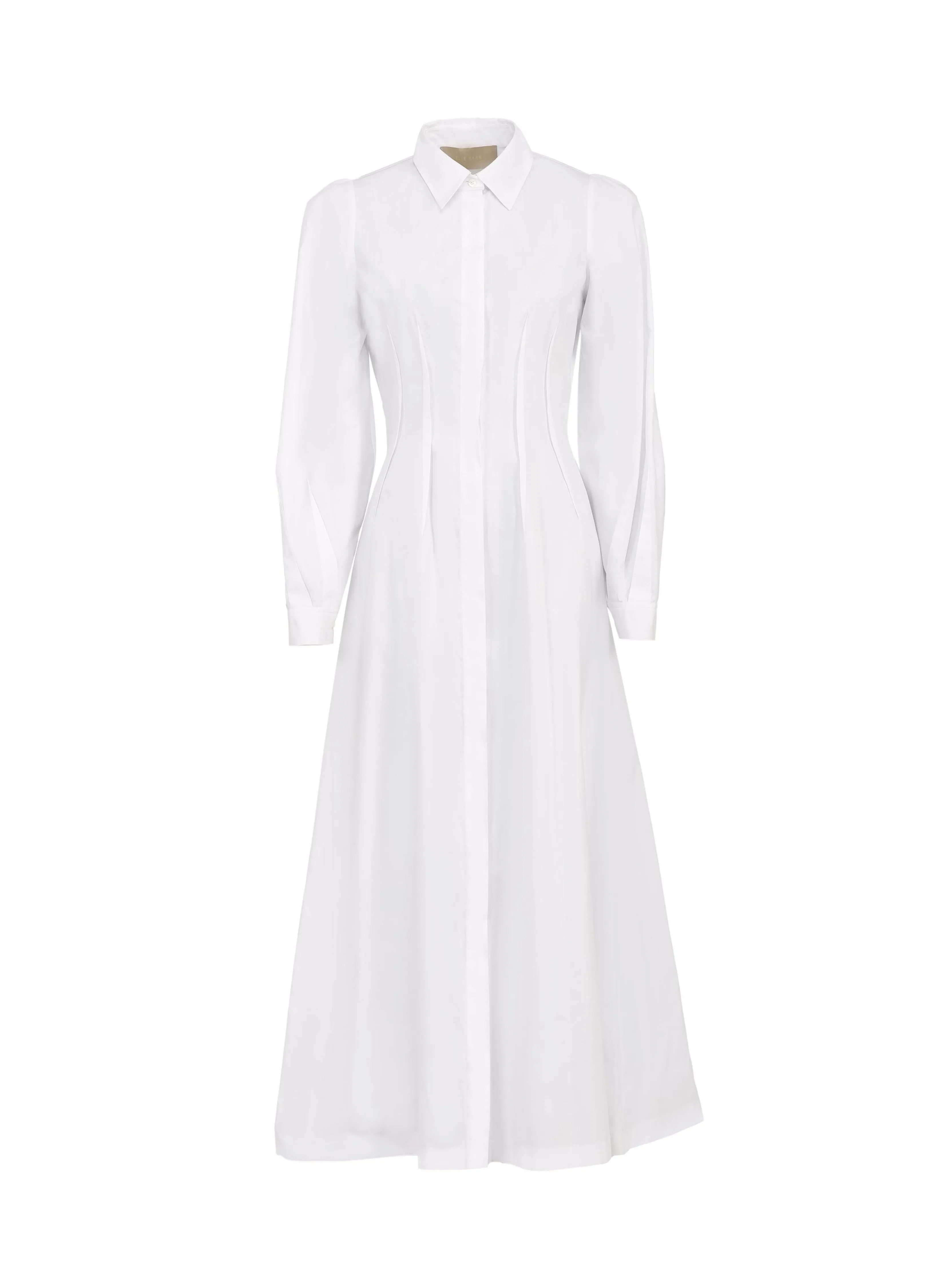 Cotton Dress with Inverted Darts
