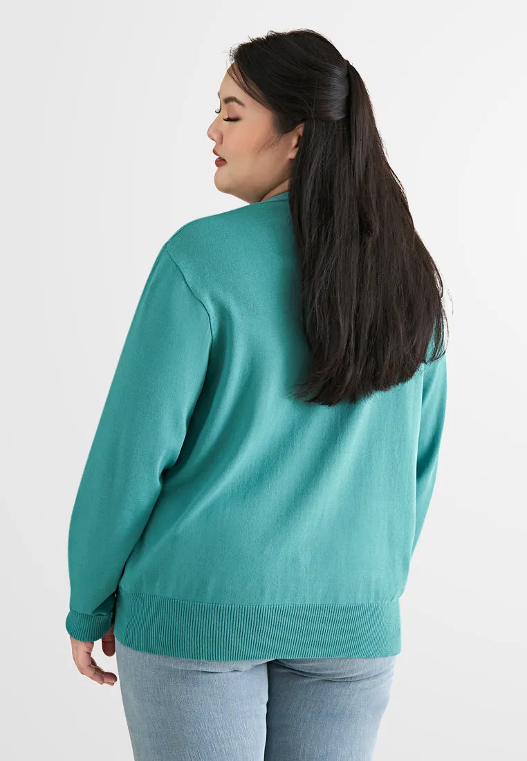 Crissa Classic V-Neck Knit Cardigan