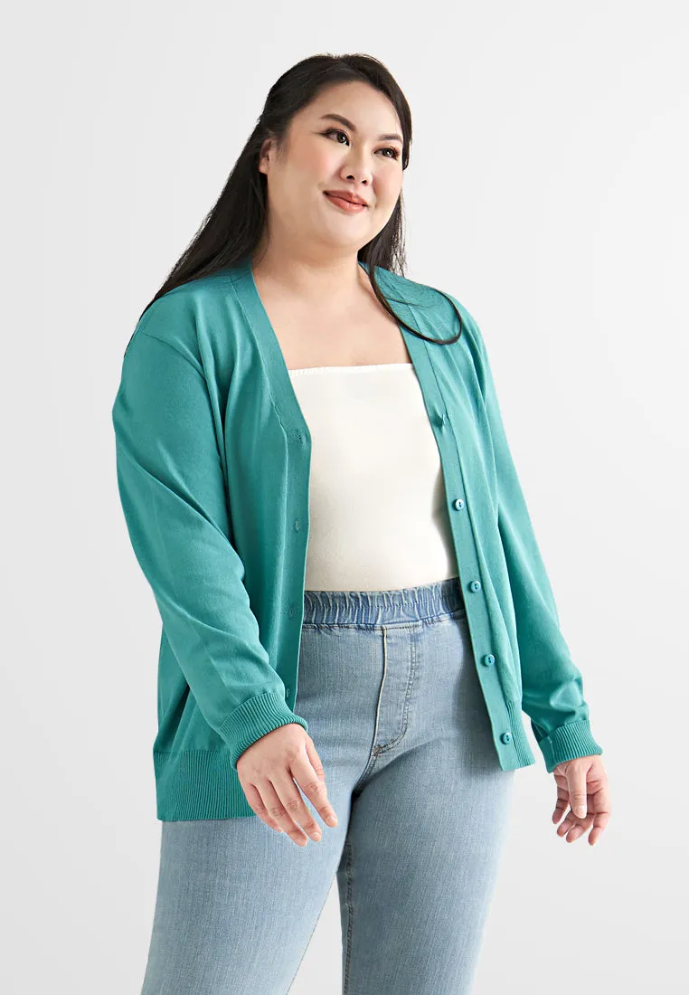 Crissa Classic V-Neck Knit Cardigan