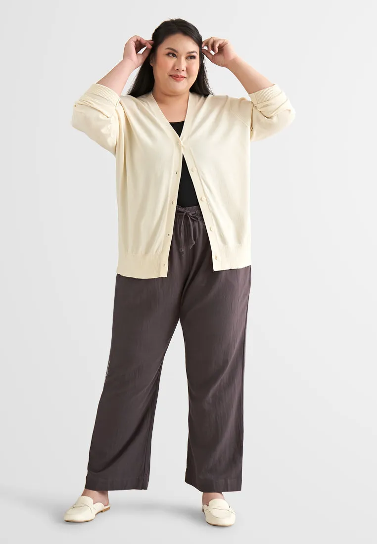 Crissa Classic V-Neck Knit Cardigan