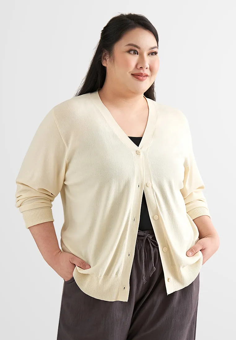 Crissa Classic V-Neck Knit Cardigan