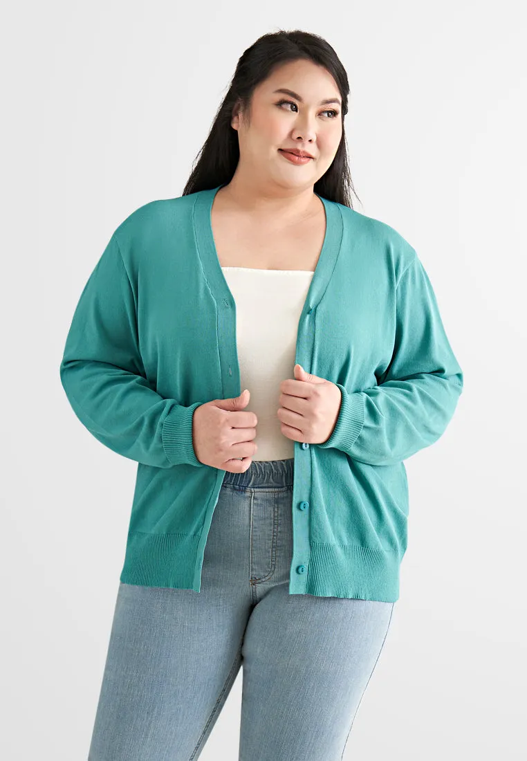 Crissa Classic V-Neck Knit Cardigan