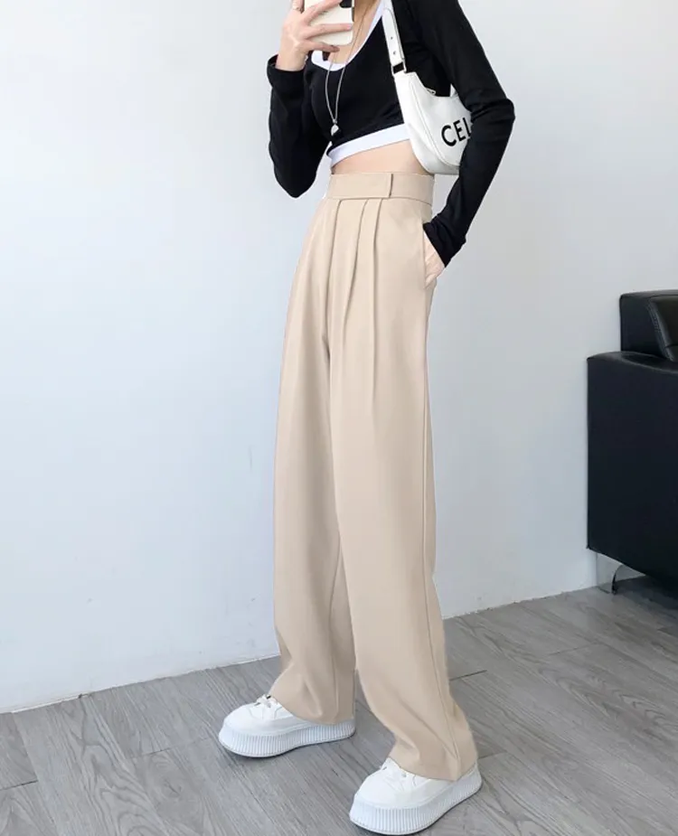 Daily Velcro Waist Belt Loose Trousers