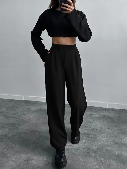 Daily Velcro Waist Belt Loose Trousers