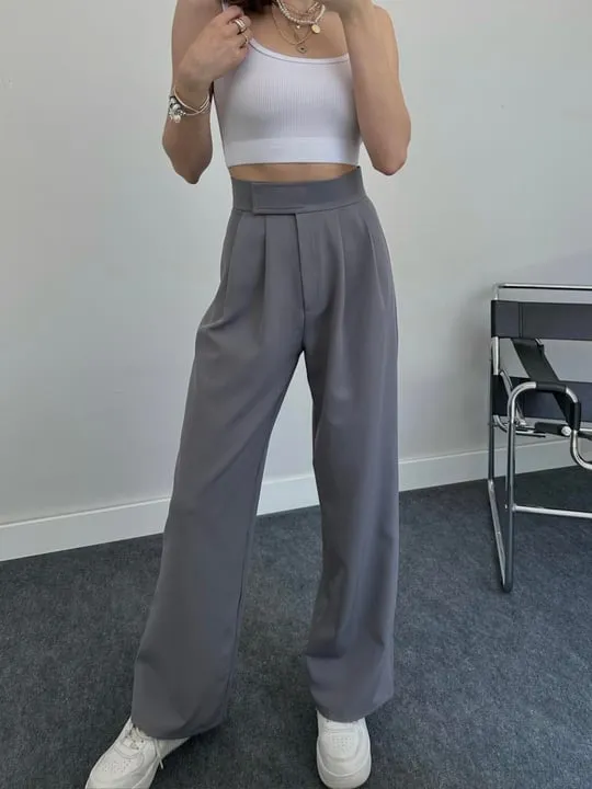 Daily Velcro Waist Belt Loose Trousers