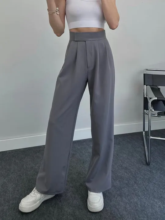 Daily Velcro Waist Belt Loose Trousers