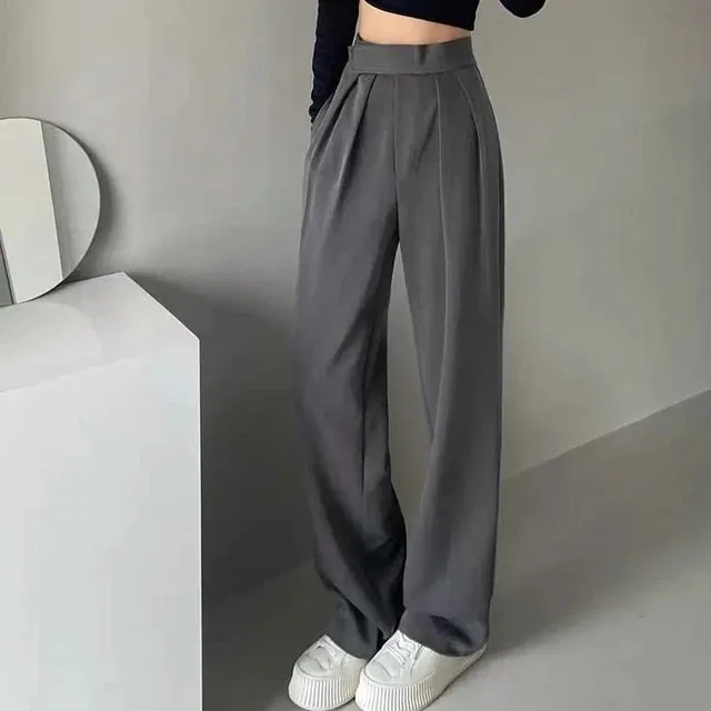 Daily Velcro Waist Belt Loose Trousers