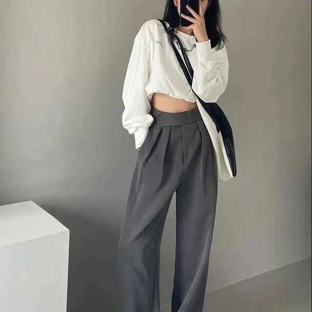 Daily Velcro Waist Belt Loose Trousers
