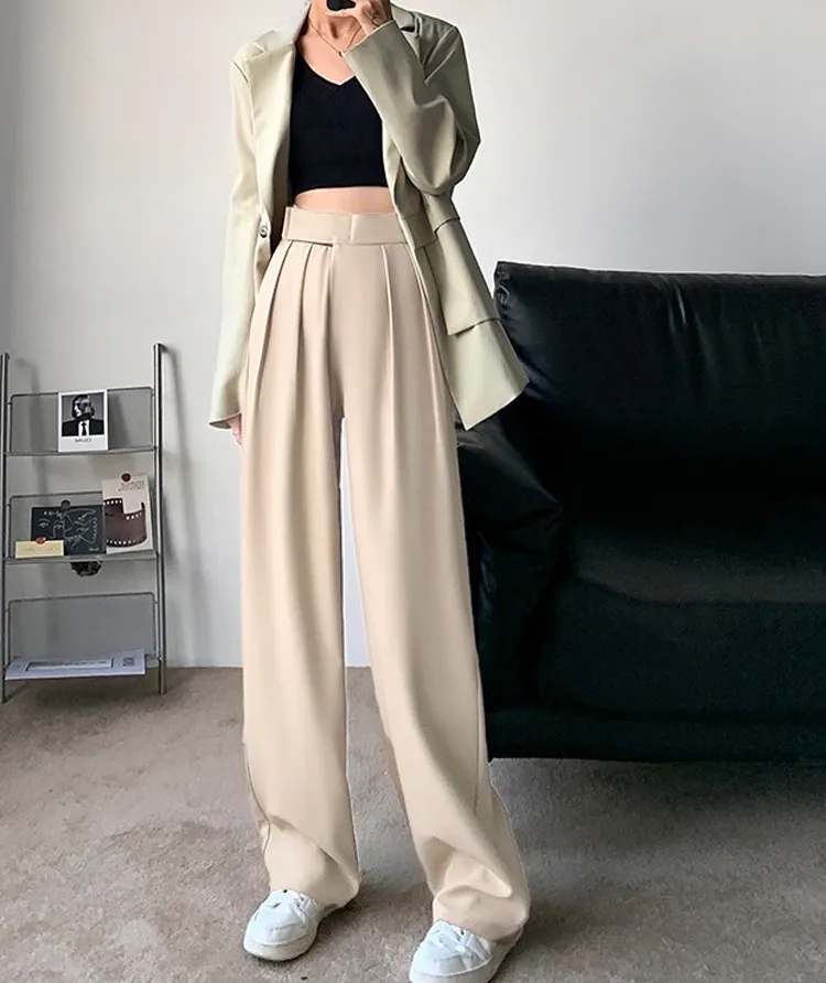 Daily Velcro Waist Belt Loose Trousers