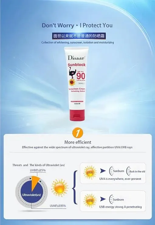 Disaar moisturizing Sunscreen Cream 100ml