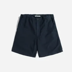 Ezra Relaxed Cotton Linen Short - Dark Navy