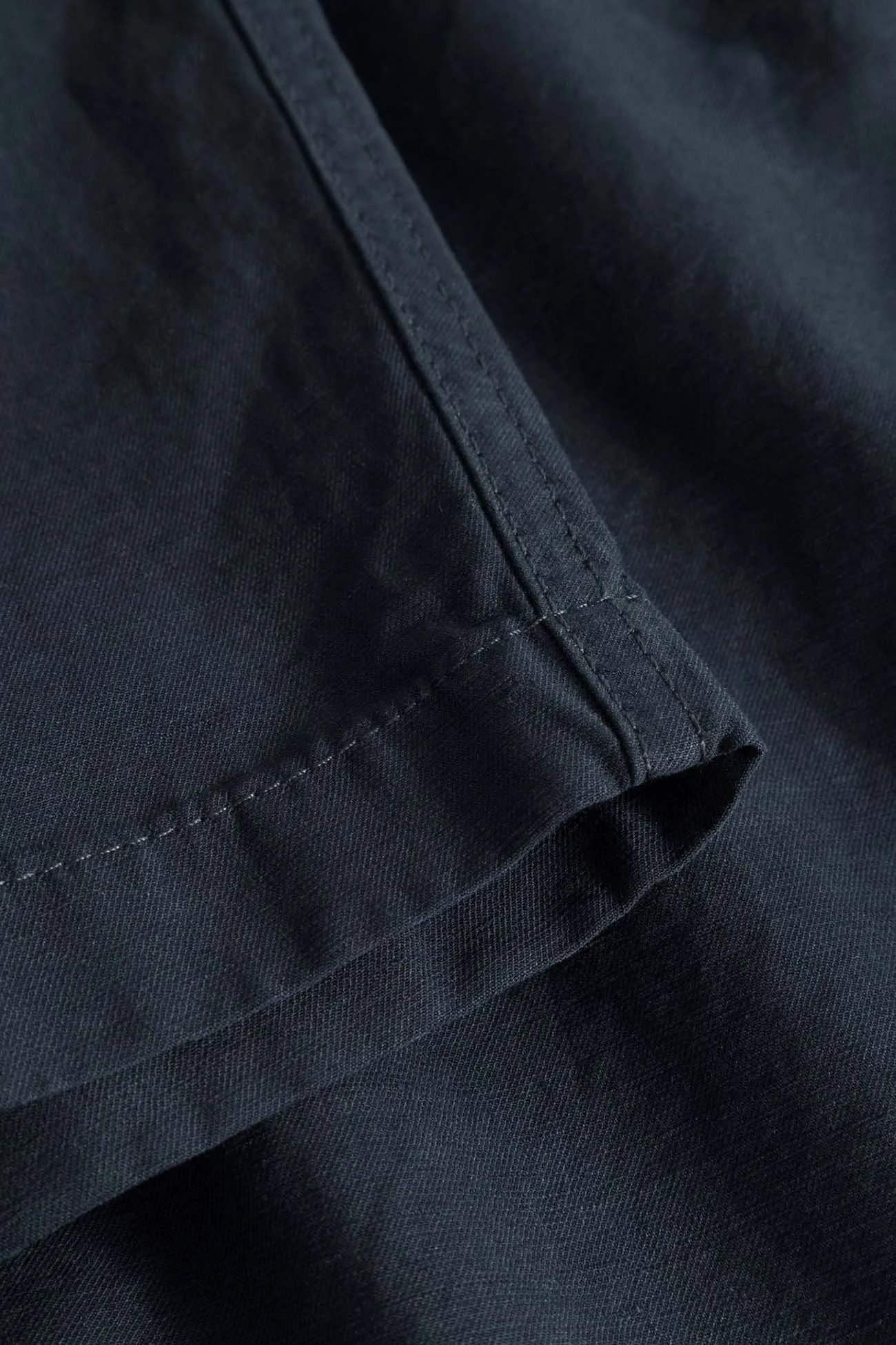 Ezra Relaxed Cotton Linen Short - Dark Navy