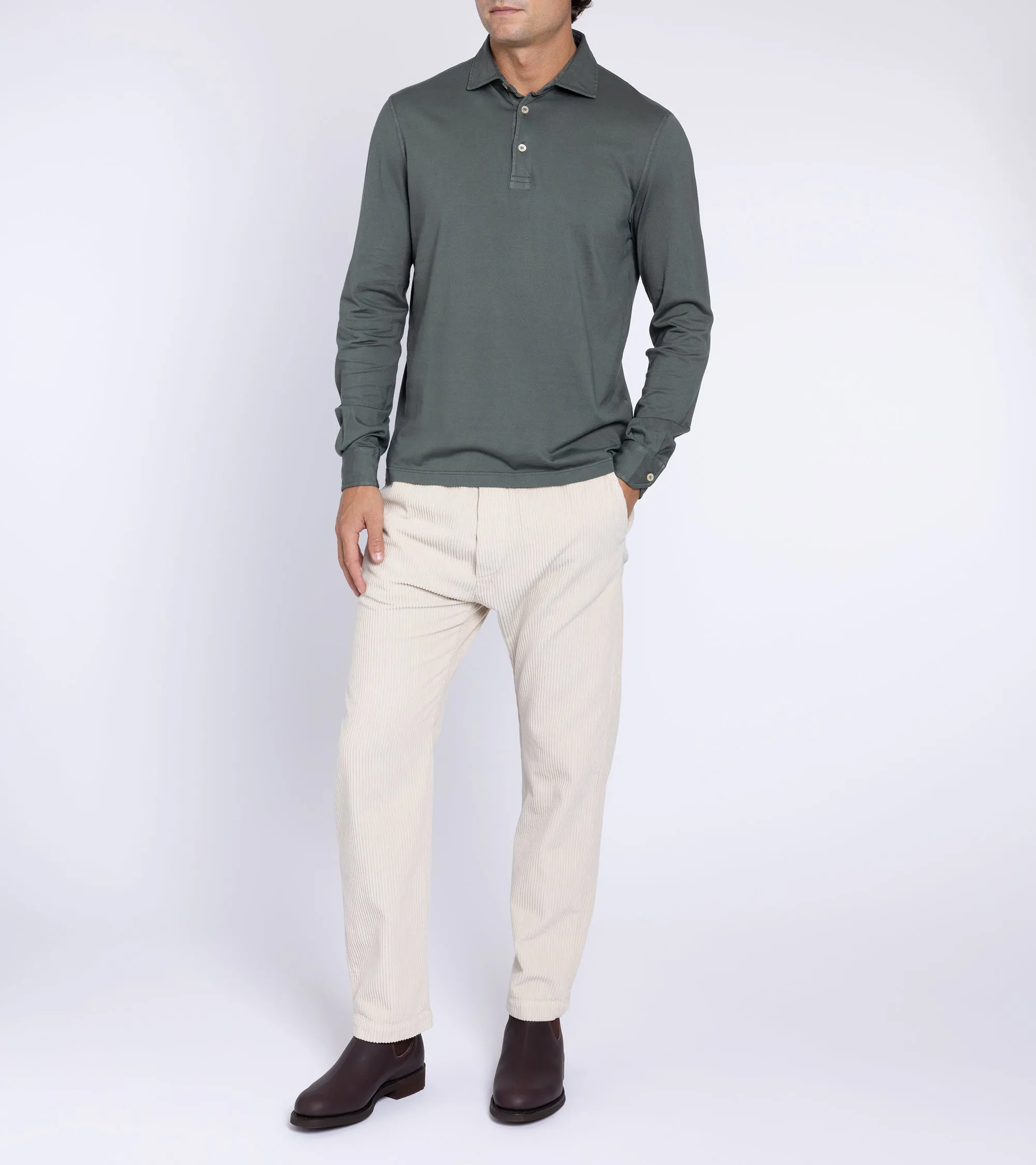 Fedeli Jersey Polo: Olive