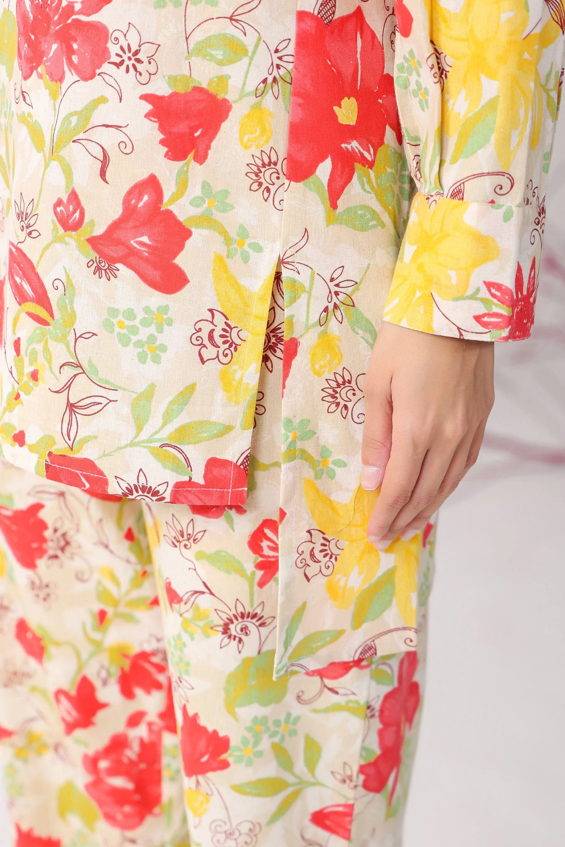 Fleurs Jaal On Cotton Flex Co-ord Set