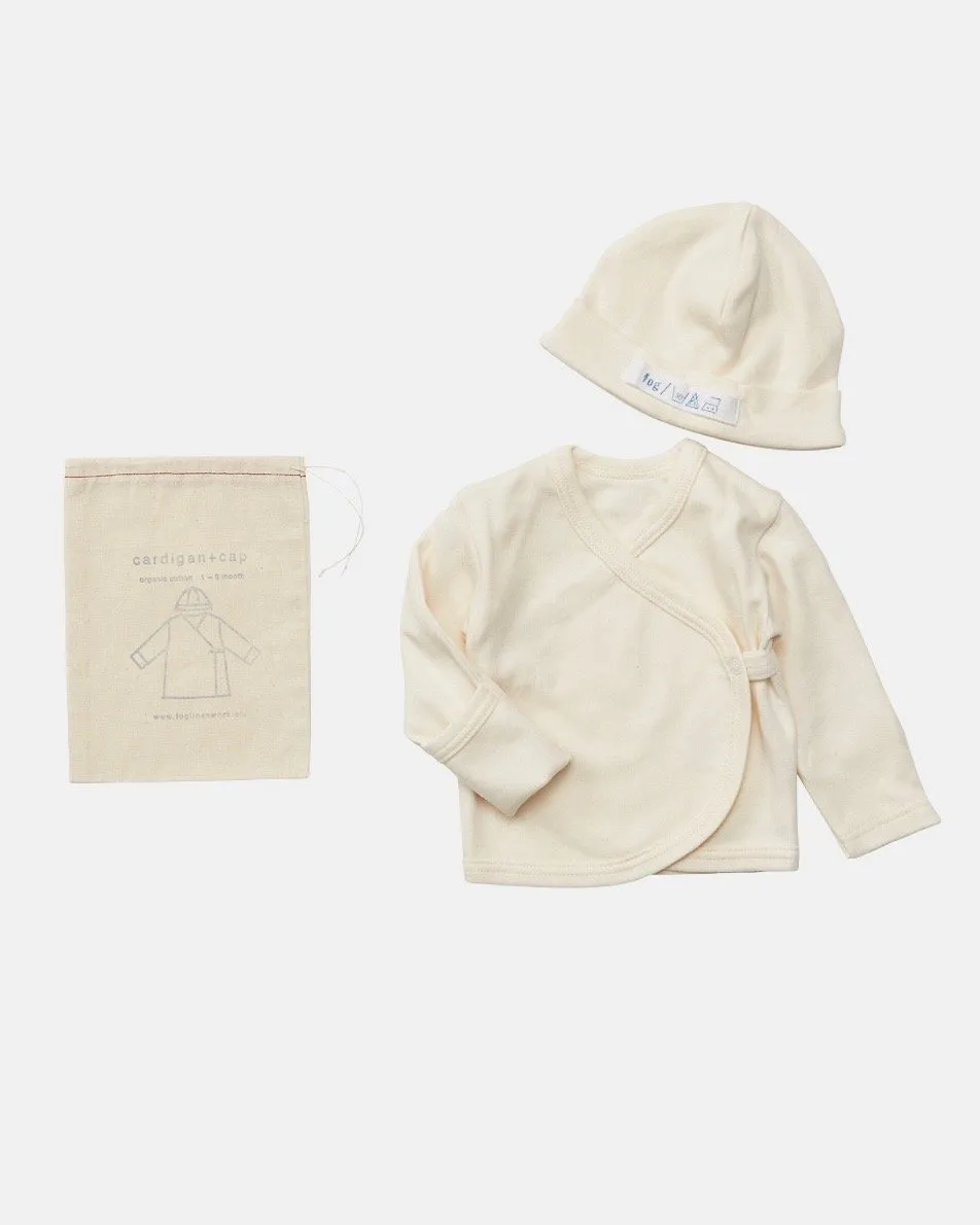 Fog Linen Cotton Cardigan and Cap