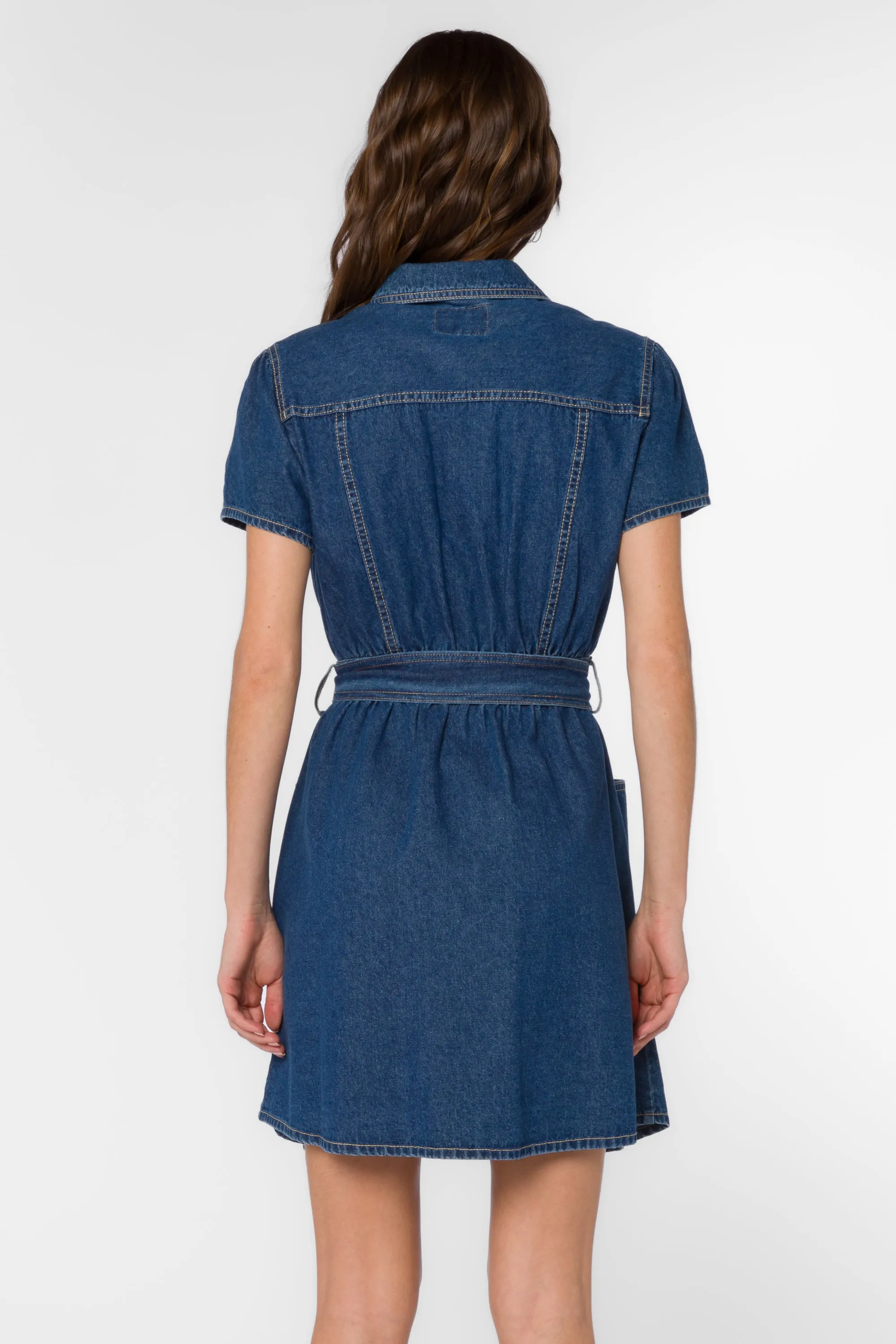 Fonda Vintage Blue Dress