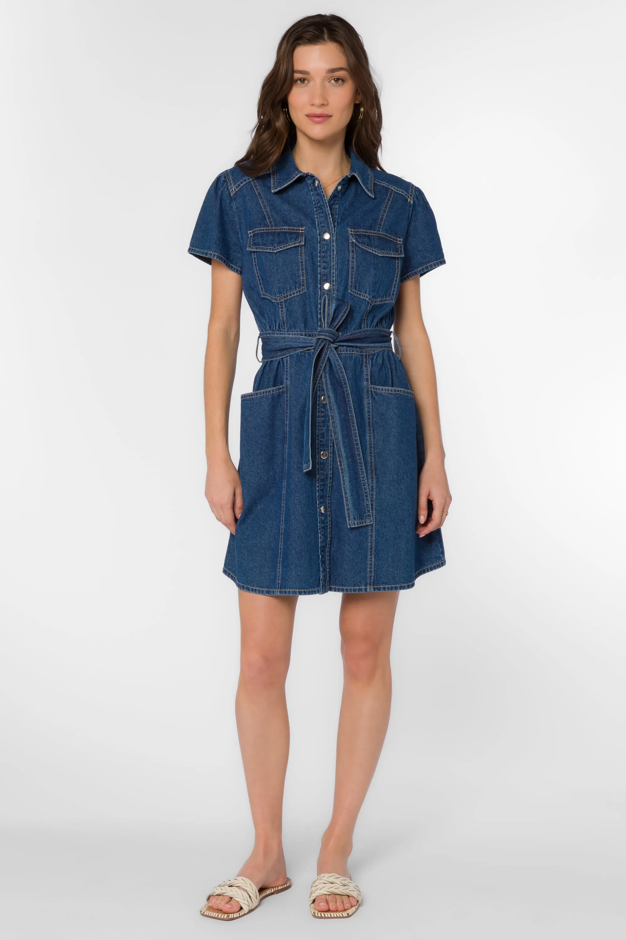Fonda Vintage Blue Dress