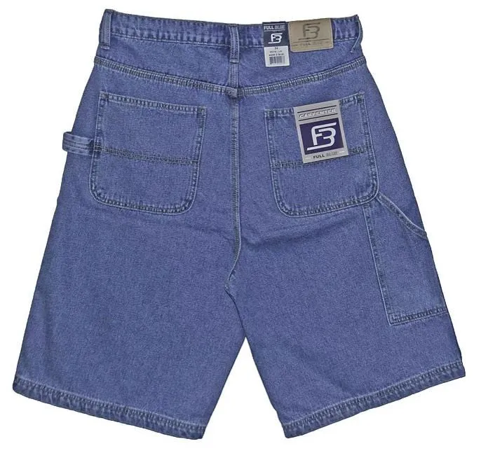 Premium Blue Denim Carpenter Shorts for Men by Full Blue Brand