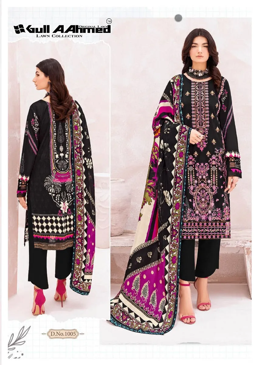 Gull Aahmed Azure Series 1001-1006 Pure Lawn Cotton Suit (390x06)