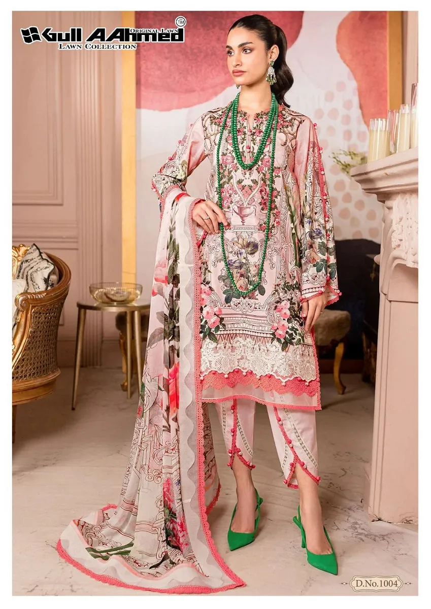 Gull Aahmed Azure Series 1001-1006 Pure Lawn Cotton Suit (390x06)