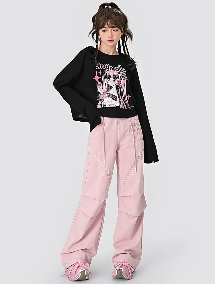 Japanese Style Thin Cartoon Anime Printing Hoodie