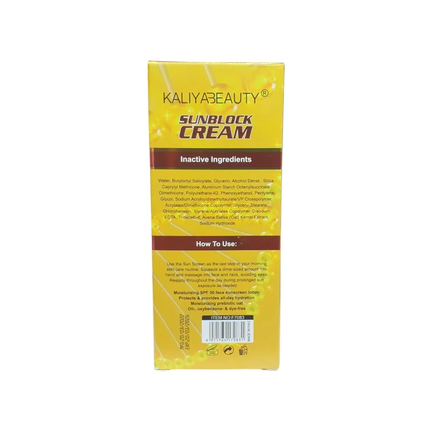 Kaliya Beauty Sunblock 50ml