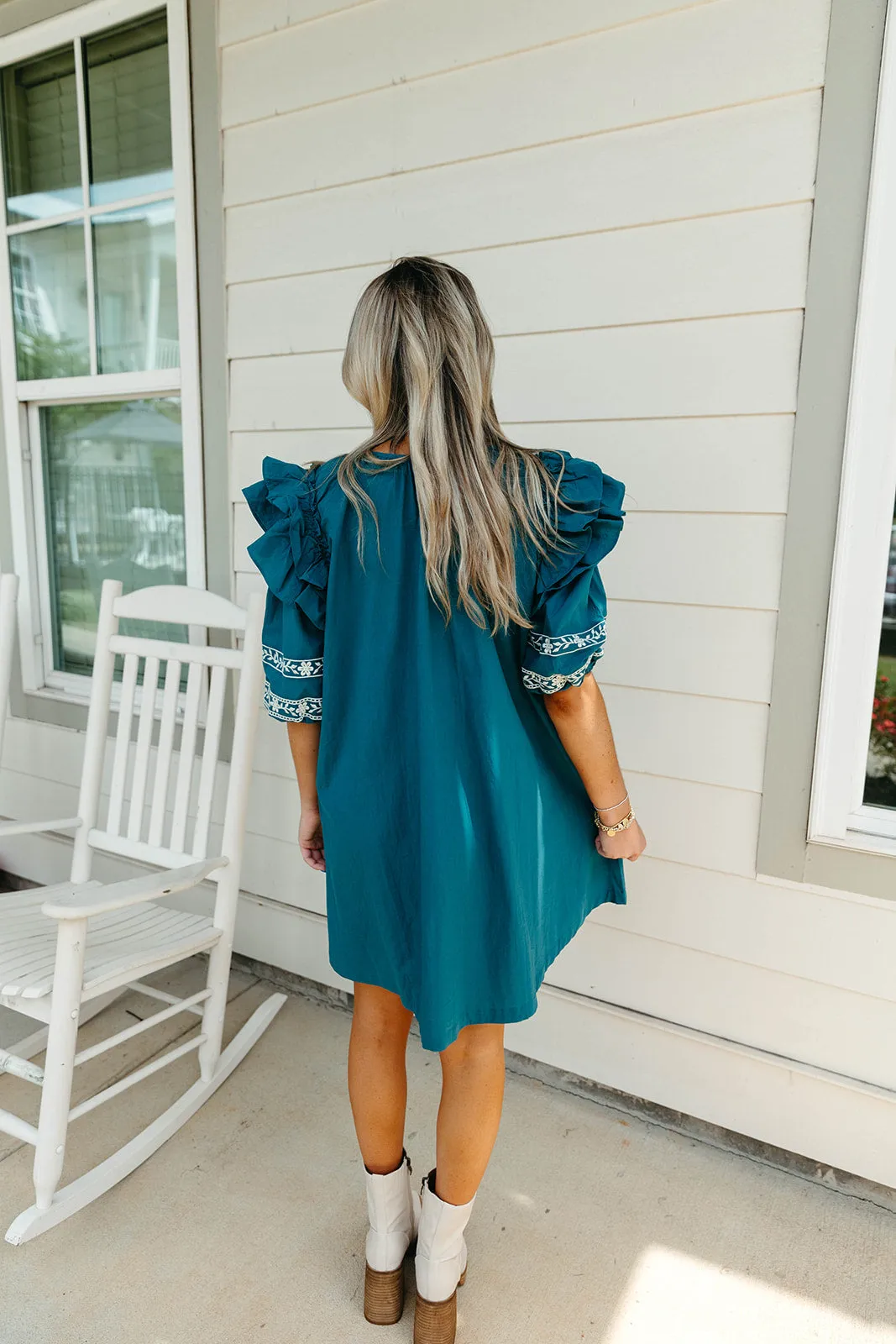Keegan Mini Dress - Dark Teal
