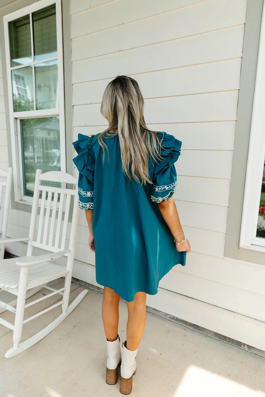 Keegan Mini Dress - Dark Teal