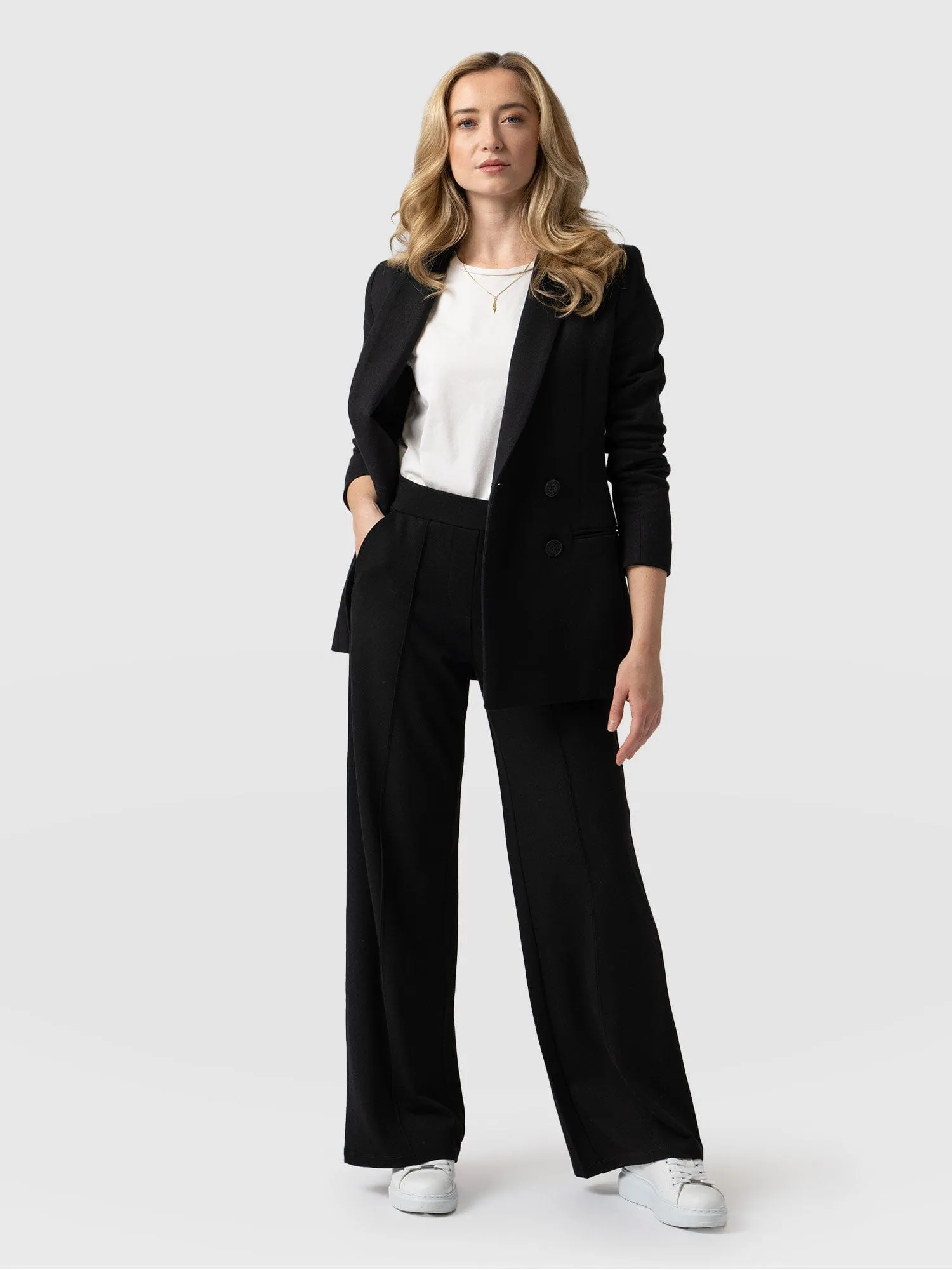 Keller Wide Leg Pant - Black